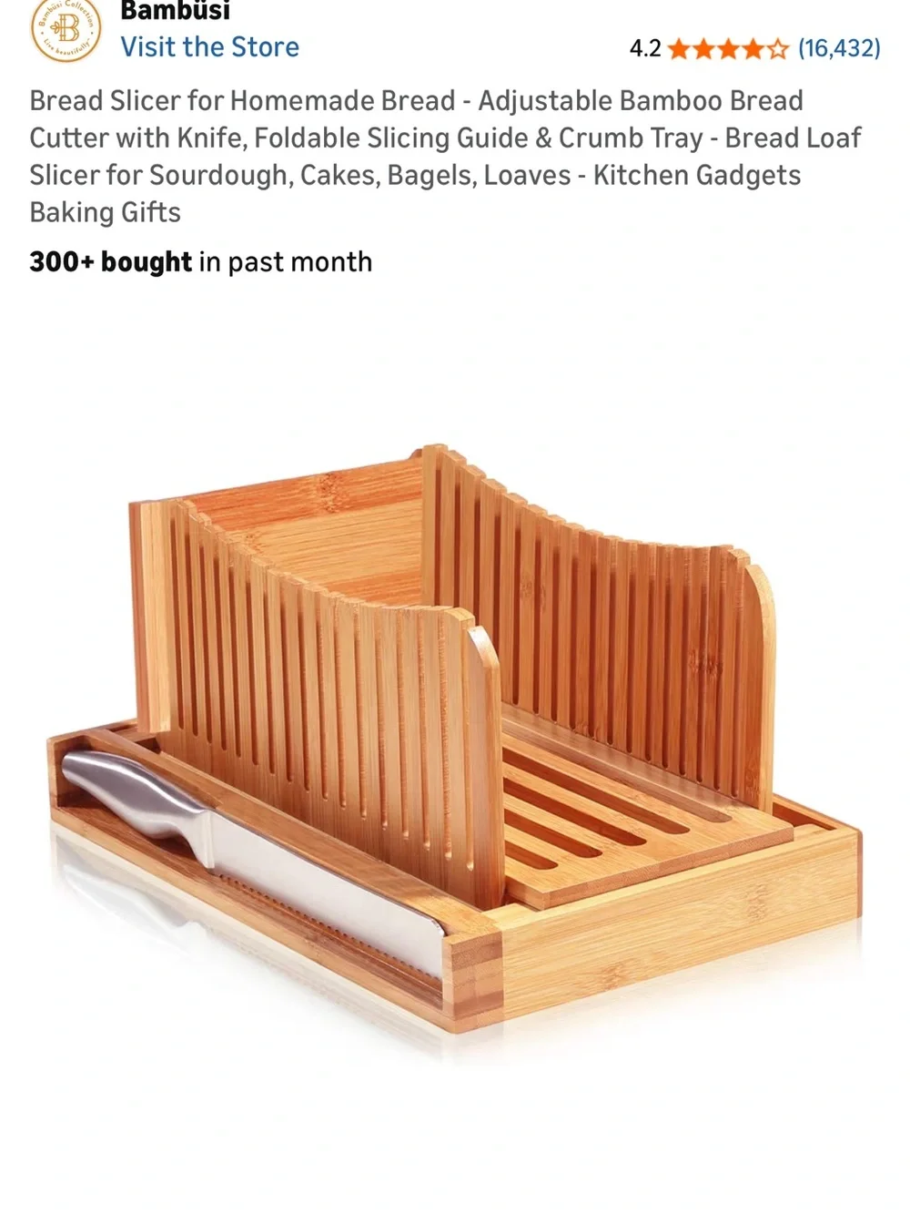 NIB Bambusi Bread Slicing Kit